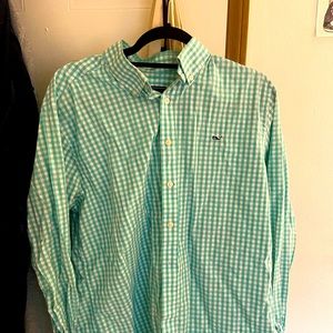 Vineyard Vines gingham whale shirt